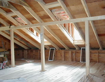 Rafters to flooring