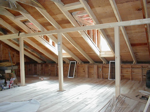 Rafters to flooring